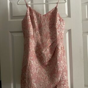 Lulu's Blush Pink Floral Mini Dress